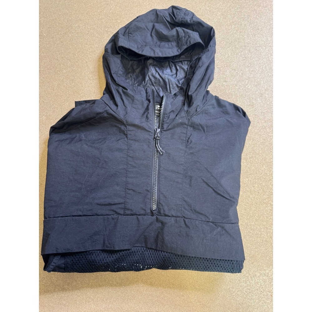 Oakley Mens Performance Fit Half Zip Anorak‎ Windbreaker Jacket Black Y2k Large
